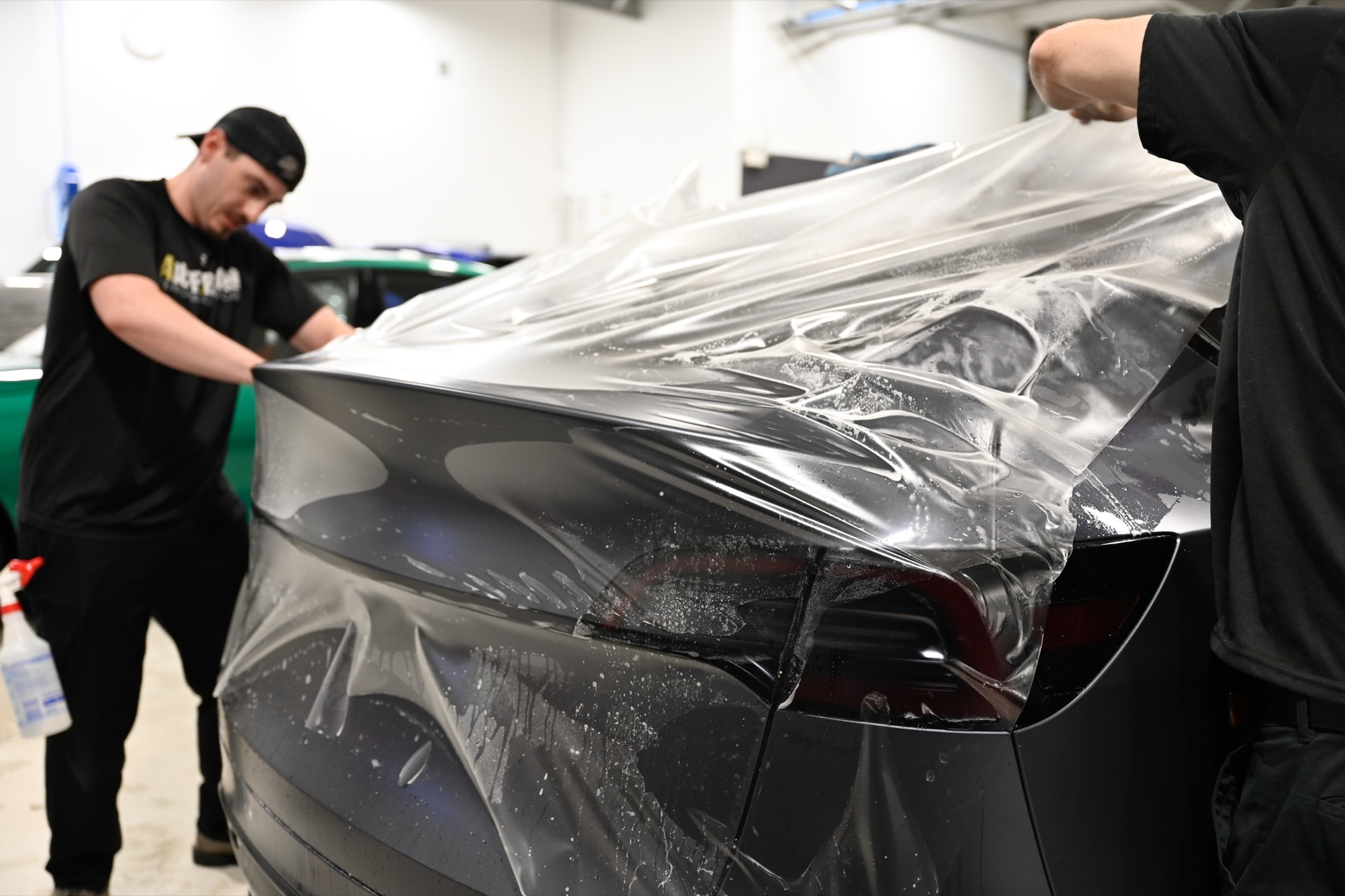 SunTek Paint Protection Film being laid at A Buff & Beyond